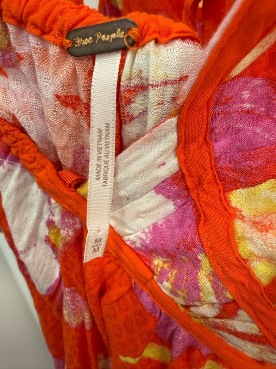 Free People Wisteria vibrant floral Maxi Dress Pop Combo size medium summer - Picture 10 of 11